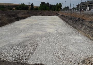 relleno de material granular