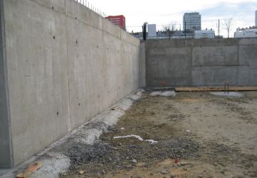 Muros de cimentacion desde interior